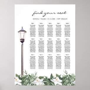 NOLA   New Orleans Magnolia Bourbon Street Sitzpla Poster