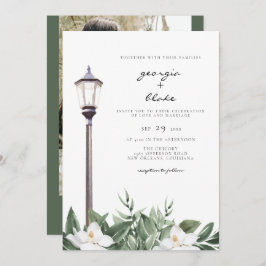 NOLA | New Orleans Magnolia Bourbon Street Wedding Einladung