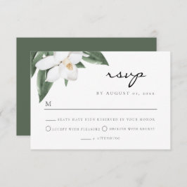 NOLA New Orleans Magnolia Wedding RSVP Postcard Einladung
