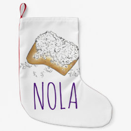 NOLA New Orleans Sugary Beignet Pastry Louisiana Kleiner Weihnachtsstrumpf