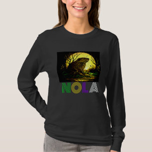 Nola Sprichwort New Orleans Mardi Gras Nutria Rat T-Shirt