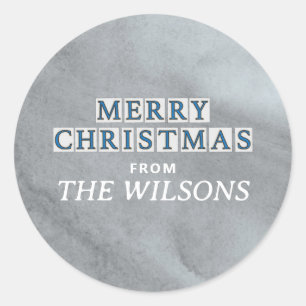 NOLA STREET TILES MERRY CHRISTMAS RUNDER AUFKLEBER