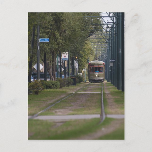 NOLA Streetcar Postkarte (Vorderseite)