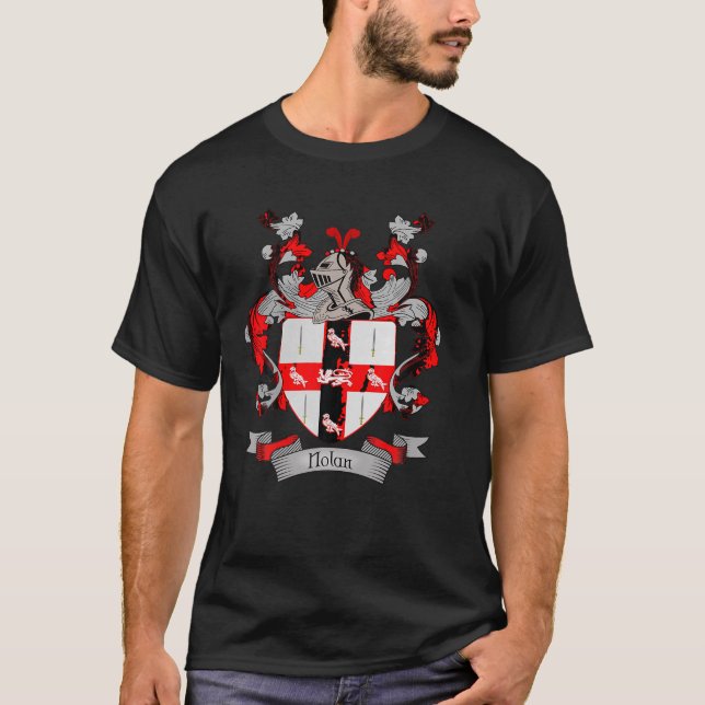 Nolan Coat of Arms Nolan Nachname Familienwappen T T-Shirt (Vorderseite)