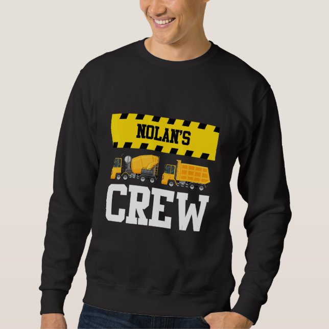 Nolan Construction Crew Custom Dumptruck Dump Truc Sweatshirt (Vorderseite)