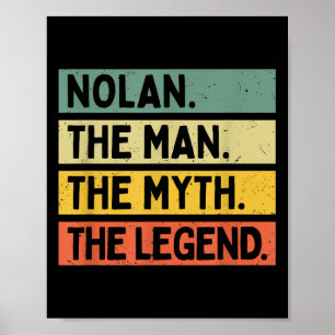 Nolan Der Mann der Mythos Die Legende Funny Person Poster