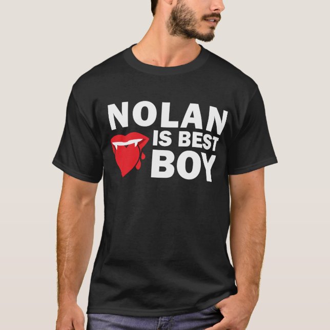 Nolan ist bester Jungen-Dunkelheits-T - Shirt (Vorderseite)