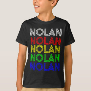 Nolan Personalisierter Vorname Retro Vintage Stil T-Shirt