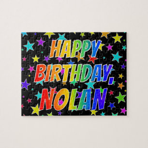 "NOLAN" Vorname, Spaß "GLÜCKLICHER GEBURTSTAG" Puzzle