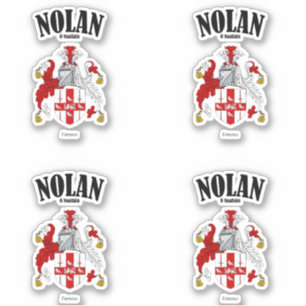 Nolan Wappen Irish Translation & Meaning (x4) Aufkleber