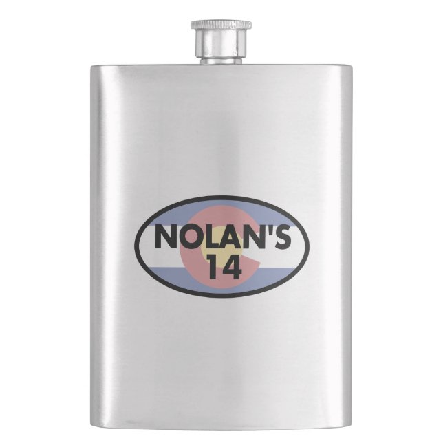 Nolans 14 Colorado Flag Oval Flachmann (Vorderseite)