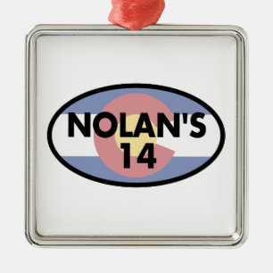 Nolans 14 Colorado Flag Oval Ornament Aus Metall