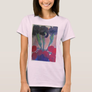 Nolde - schwarze Iris u. rote Tulpen T-Shirt