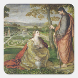 Noli Me Tangere Quadratischer Aufkleber