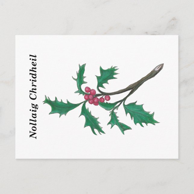 Nollaig Chridheil (frohe Weihnachten auf Gälisch) Postkarte (Vorderseite)