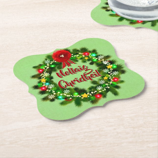 Nollaig Chridheil Scottish Christmas Untersetzer (angewinkelt)