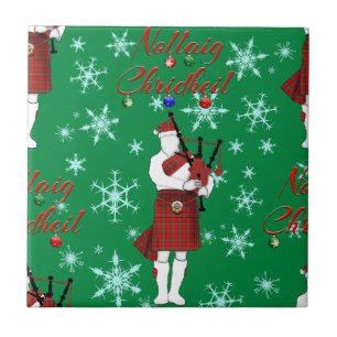 Nollaig Chridheil Scottish Merry Christmas Scottis Fliese
