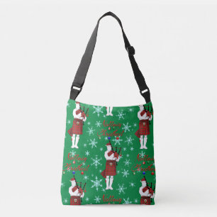 Nollaig Chridheil Scottish Merry Christmas Scottis Tragetaschen Mit Langen Trägern