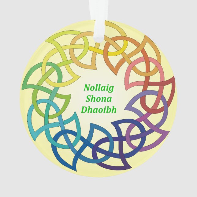 Nollaig Shona Dhaoibh - irische Ornament (Rückseite)