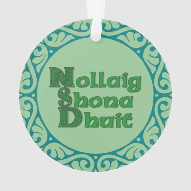 Nollaig Shona Dhuit - irische Weihnachtsdekoration Ornament (Rückseite)