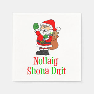 Nollaig Shona Duit Irish Christmas Santa Napkins Serviette