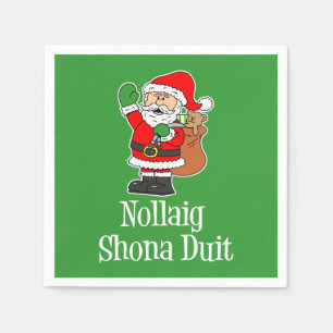 Nollaig Shona Duit Irish Christmas Santa Serviette