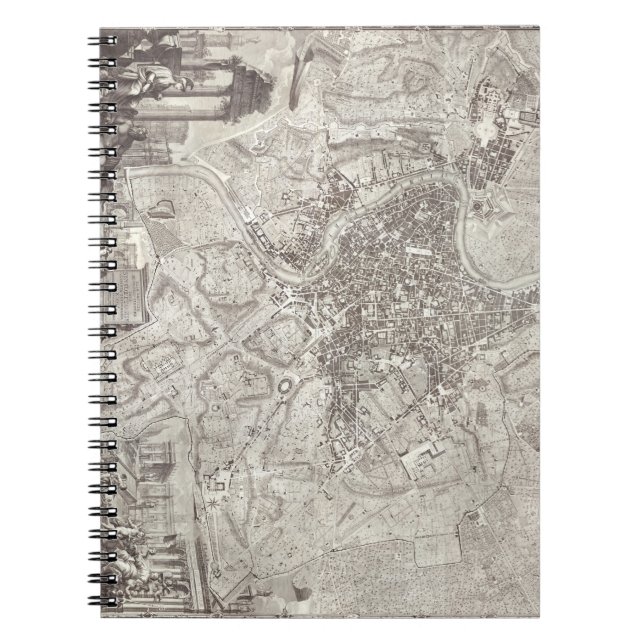 Nolli Karte von Pietro Campana, Carlo Nolli, Rocco Notizblock (Vorderseite)