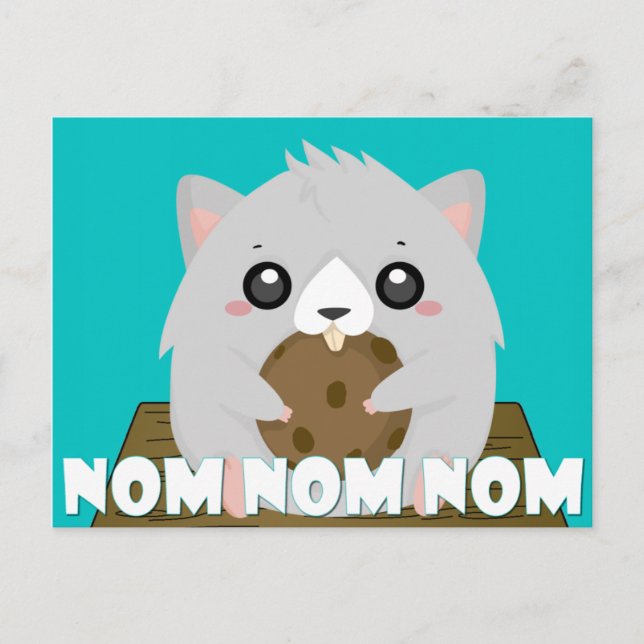 Nom Hamster Postcard Postkarte (Vorderseite)
