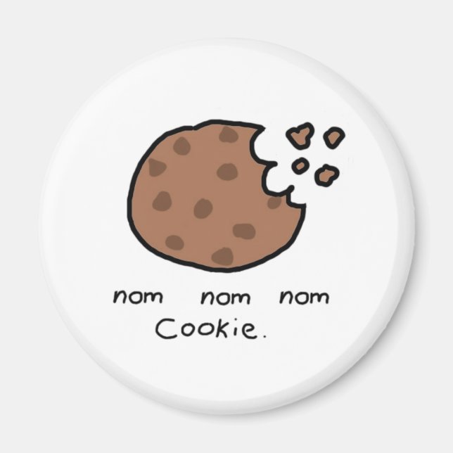 Nom nom nom cookie magnet (Vorne)