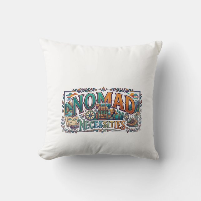 Nomad-Necessities-T-Shirt Kissen (Vorderseite)