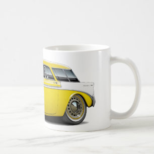Nomade-Gelb-Weißes Auto 1956 Tasse