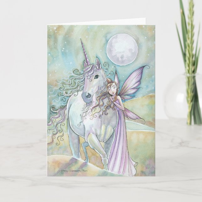 Nomaden der Mystic Dunes Fairy Unicorn Card Karte (Vorderseite)