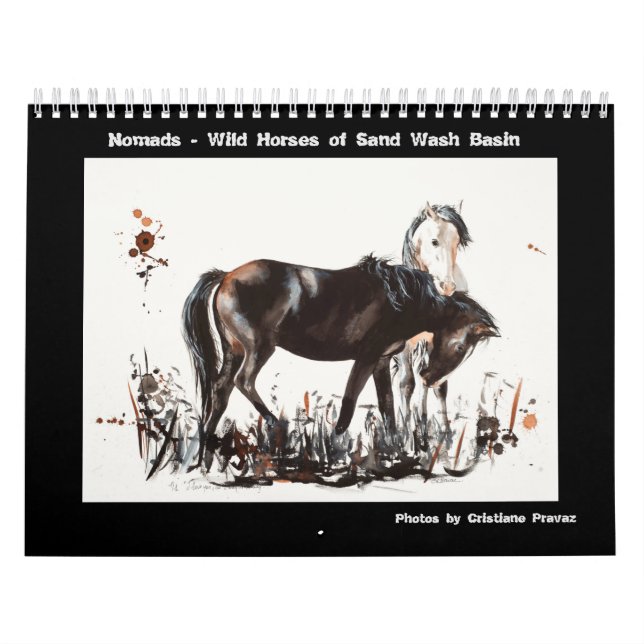 Nomaden - Sandwaschbecken - Wilde Pferde Kalender (Titelbild)