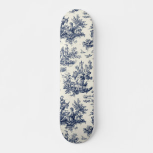 NOMADESAUSTRALIENS Navy Toile de Jouy Skateboard