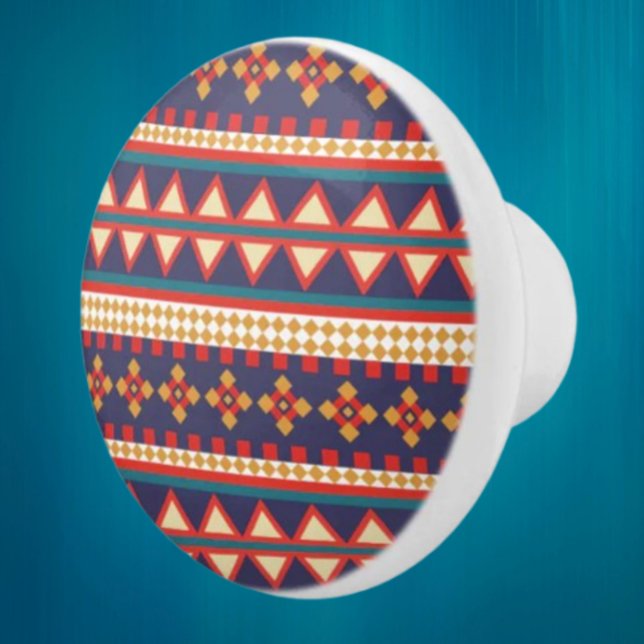Nomadische Threads | Aztec Pattern Keramik Knob Keramikknauf (Von Creator hochgeladen)