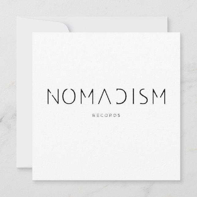 Nomadism Cap Schwarzes Logo Einladung (Vorderseite)