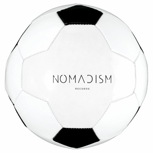 Nomadism Records Schwarzes Logo Fußball (Vorderseite)