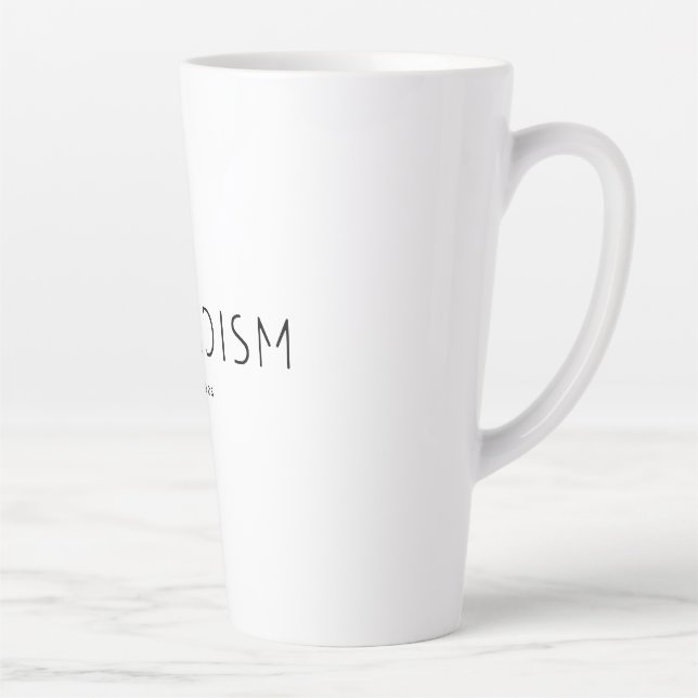 Nomadism Records Schwarzes Logo Milchtasse (Rechts)