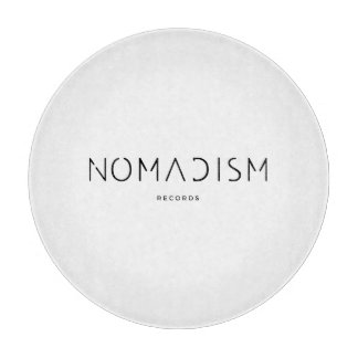Nomadism Records Schwarzes Logo Schneidebrett