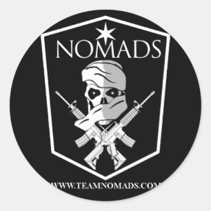 NOMADS-LOGO-Aufkleber Runder Aufkleber