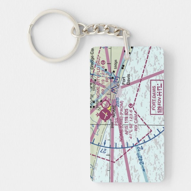 Nome Airport Chart / Taxistand Schlüsselanhänger (Vorderseite)