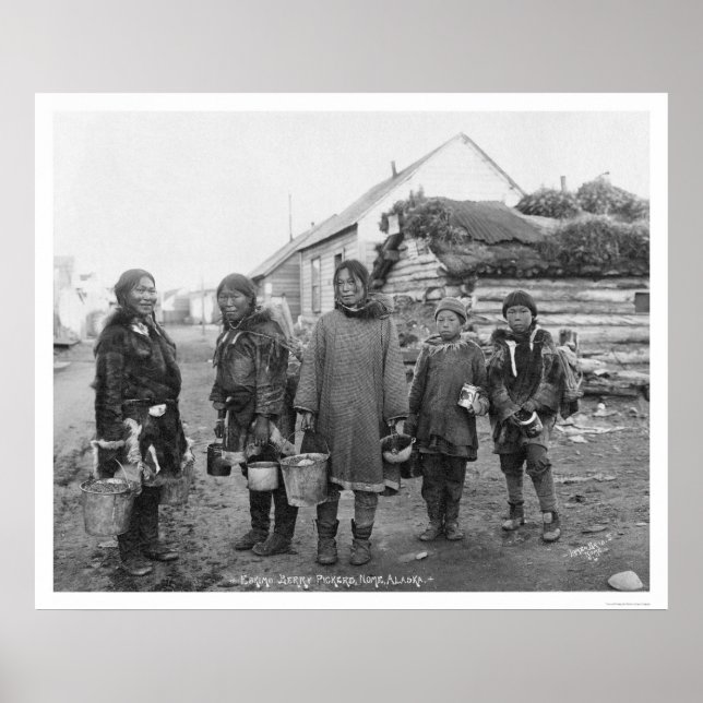 Nome Eskimo Berry Pickers 1916 Poster (Vorne)