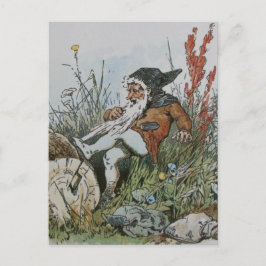 Nome mit seinem Bart gefangen auf einem Log Postkarte