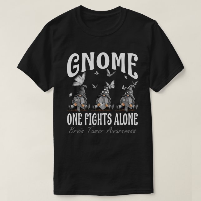 Nome One kämpft allein Hirntumorbewusstsein T-Shirt (Design vorne)