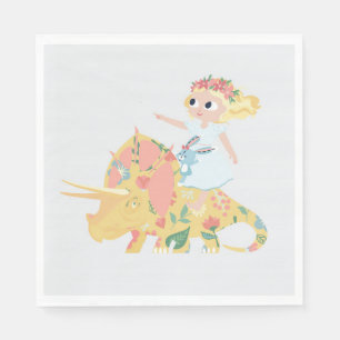 Nomi & Brave Ride Triceratops - Cocktail Napkins Serviette