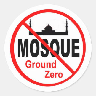 NoMosque7 Runder Aufkleber
