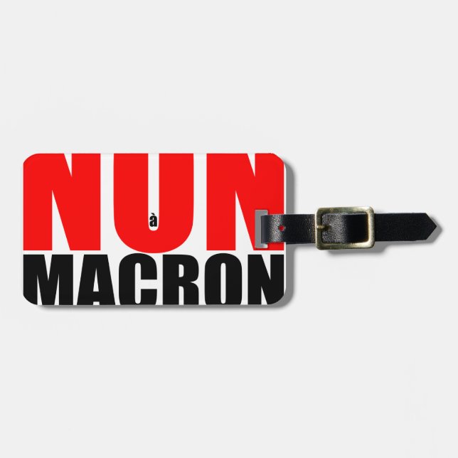 NON à MACRON Gepäckanhänger (Vorderseite horizontal)