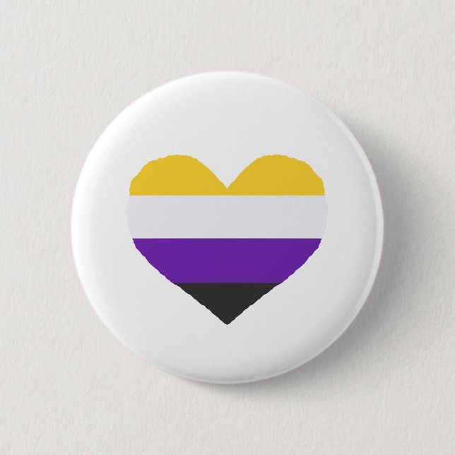 Non-Binary-Pride-Abzeichen Button (Vorderseite)