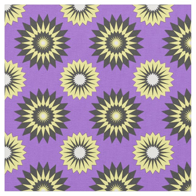 Non-Binary Pride seamless purple floral pattern Stoff (Nahaufnahme)