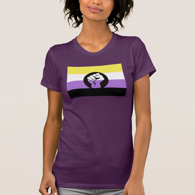 Non-Binary-Pride-T - Shirt (Vorderseite)